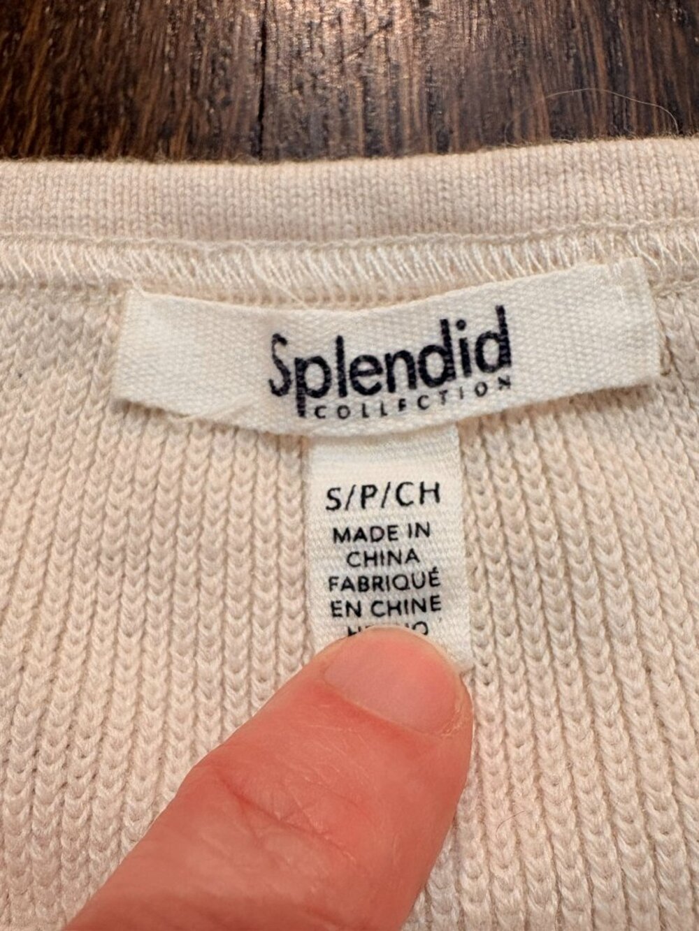 Splendid S Cream Sweater - Picture 2 of 4